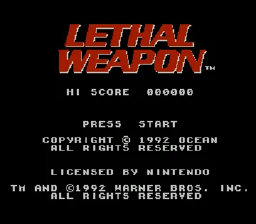 Lethal Weapon (Europe) screen shot title